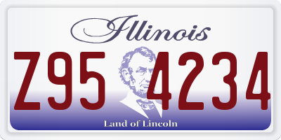 IL license plate Z954234