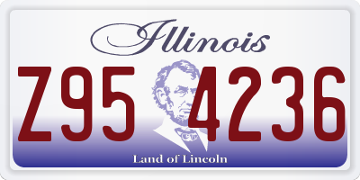 IL license plate Z954236