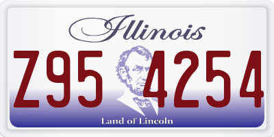 IL license plate Z954254