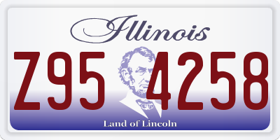 IL license plate Z954258