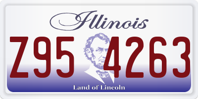 IL license plate Z954263