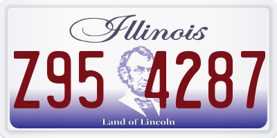 IL license plate Z954287