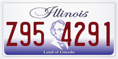 IL license plate Z954291