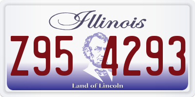 IL license plate Z954293
