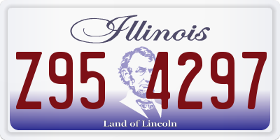 IL license plate Z954297