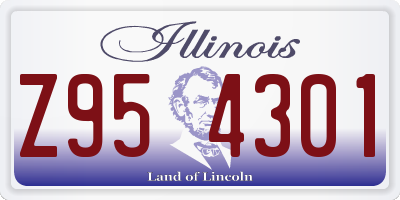 IL license plate Z954301