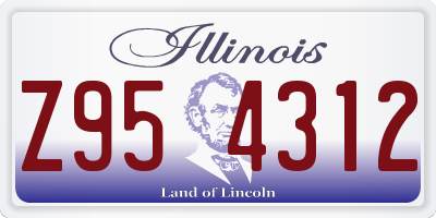 IL license plate Z954312