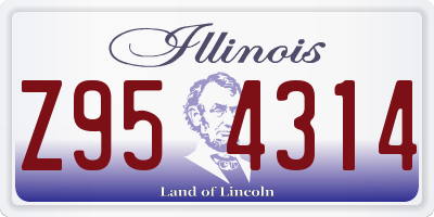 IL license plate Z954314