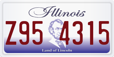 IL license plate Z954315
