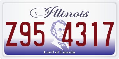 IL license plate Z954317