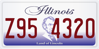 IL license plate Z954320