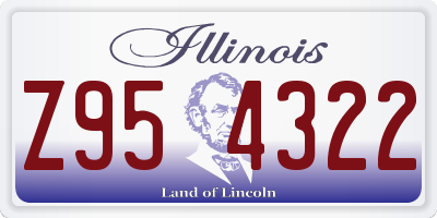 IL license plate Z954322