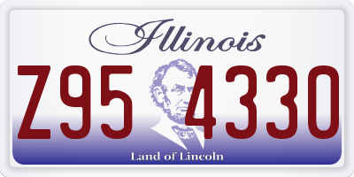 IL license plate Z954330