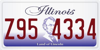 IL license plate Z954334