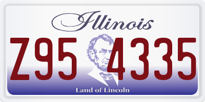 IL license plate Z954335