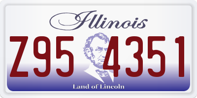 IL license plate Z954351