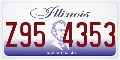 IL license plate Z954353