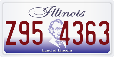 IL license plate Z954363