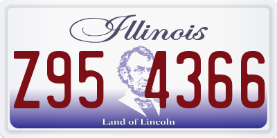 IL license plate Z954366