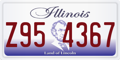 IL license plate Z954367
