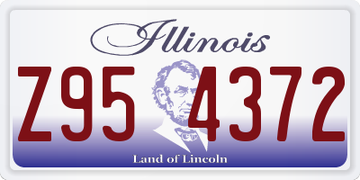 IL license plate Z954372
