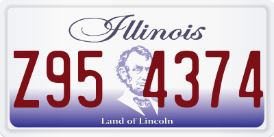 IL license plate Z954374