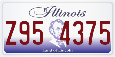 IL license plate Z954375