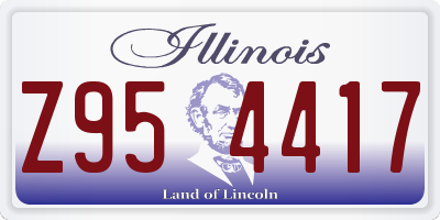 IL license plate Z954417