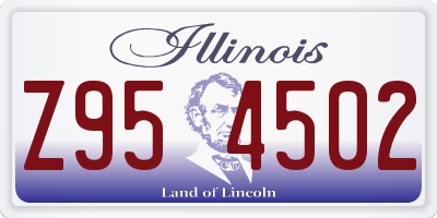 IL license plate Z954502