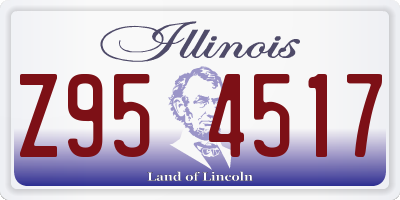 IL license plate Z954517