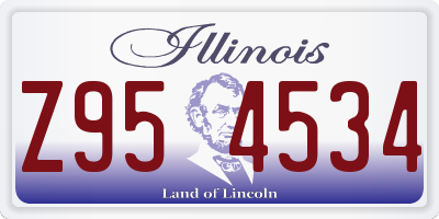 IL license plate Z954534