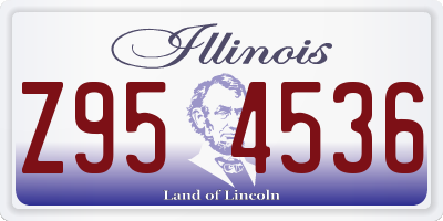 IL license plate Z954536
