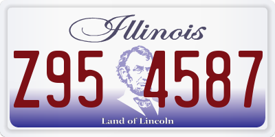 IL license plate Z954587