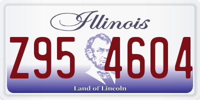 IL license plate Z954604