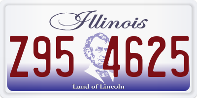 IL license plate Z954625