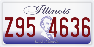 IL license plate Z954636