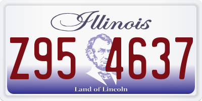 IL license plate Z954637