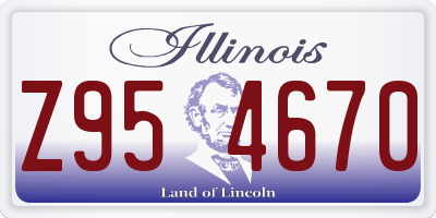 IL license plate Z954670