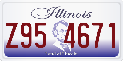 IL license plate Z954671