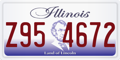 IL license plate Z954672