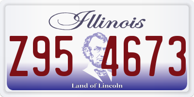 IL license plate Z954673
