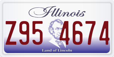 IL license plate Z954674