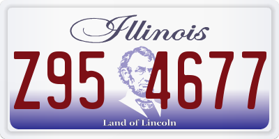 IL license plate Z954677
