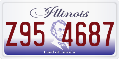 IL license plate Z954687