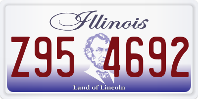 IL license plate Z954692