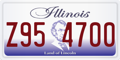 IL license plate Z954700