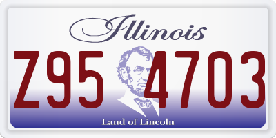 IL license plate Z954703