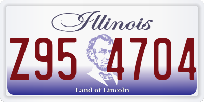 IL license plate Z954704