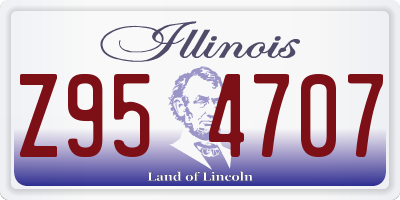 IL license plate Z954707