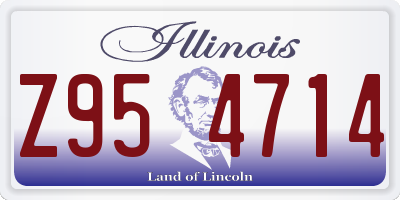 IL license plate Z954714